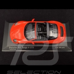 Porsche 911 type 991 Targa 4 GTS phase II 2016 lava orange 1/43 Minichamps 410067341