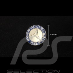 Mercedes-Benz emblem pin durchmesser 16 mm lackiert und verchromt blau und silber A1104.16