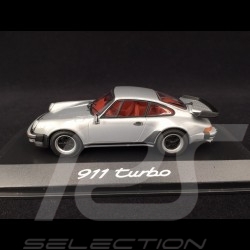 Porsche 911 Type 930 turbo 3.3 1977 gris argent 1/43 Minichamps WAP020SET04