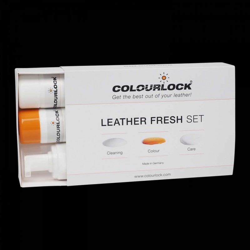 Kit complet de réparation du cuir Colourlock Nettoyant doux Teinte Noir