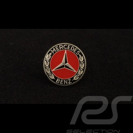 Pin emblème emblem Mercedes-Benz diamètre diameter 16mm laqué lacquered lackiert rouge red rot et noir black schwarz A1104.16
