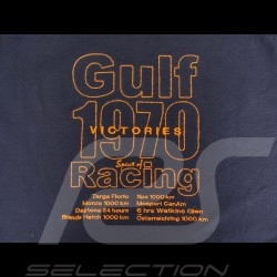 Gulf Racing Polo shirt long sleeves Laguna Seca Corkscrew Navy blue / orange - men