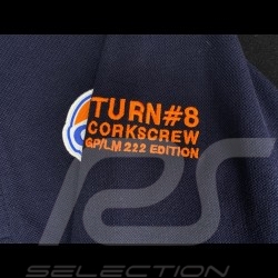 Gulf Racing Polo shirt long sleeves Laguna Seca Corkscrew Navy blue / orange - men