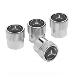 Mercedes valve caps set of 4 chrome Mercedes-Benz B66472002