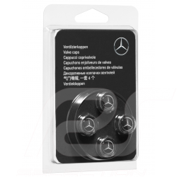 Mercedes valve caps set of 4 chrome Mercedes-Benz B66472002