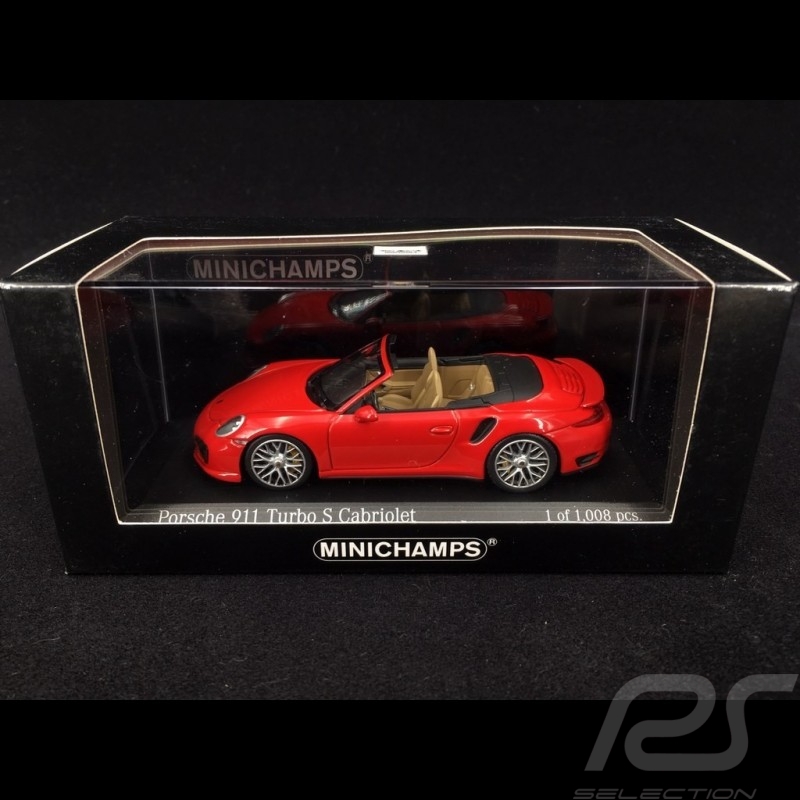 1:43 MINICHAMPS 410062230 Porsche 911 Turbo S Cabriolet 2013 Red Model car 