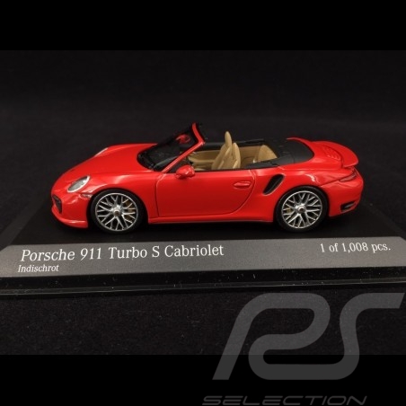 Porsche 911 type 991 Turbo S Cabriolet 2013 guards red 1/43 Minichamps 410062230