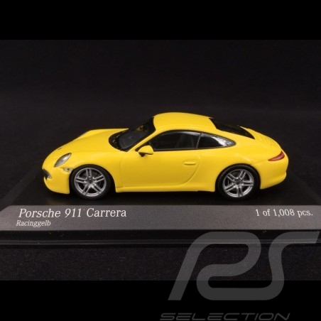 Porsche 911 type 991 Carrera 2012 jaune racing 1/43 Minichamps 410060221