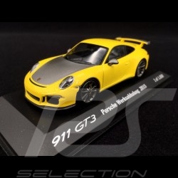 Porsche 991 GT3 Factory collection 2015 yellow 1/43 Minichamps WAX20130022