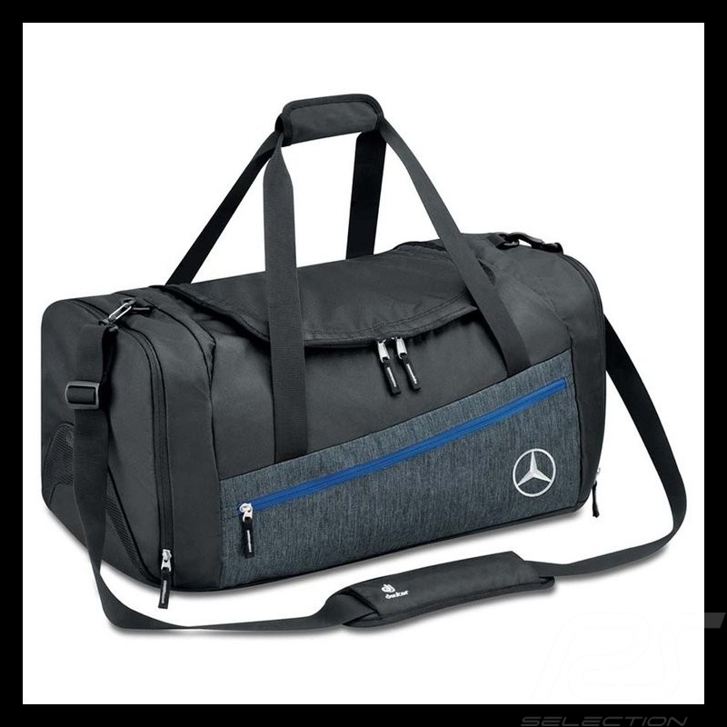 Sac Mercedes bag sport et and ünd weekend 50 litres liters liter polyester noir black schwarz / gris grey grau Mercedes-Benz B66