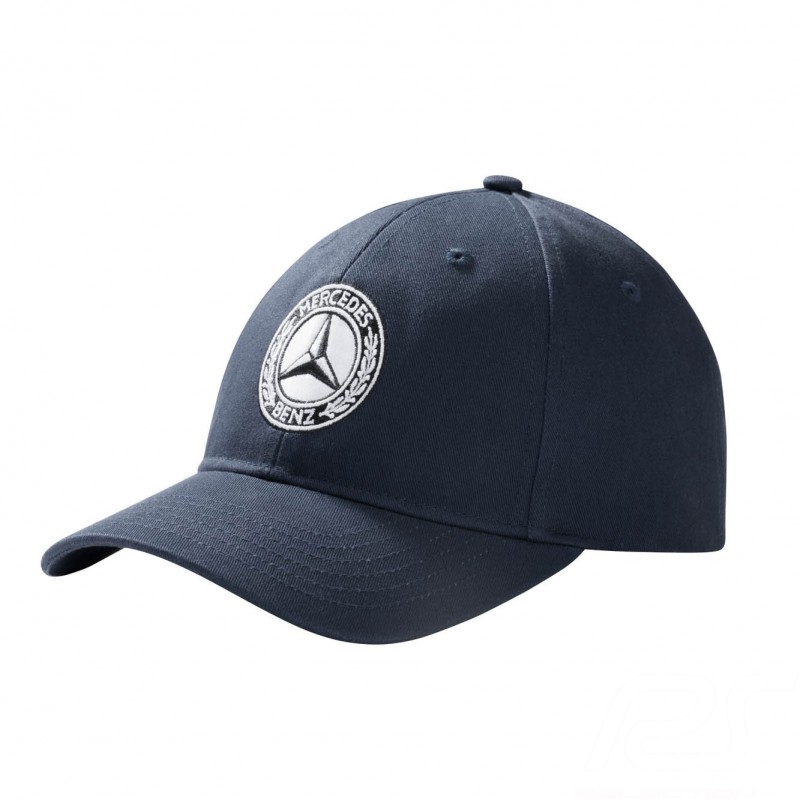 Casquette Mercedes cap Classic Logo Vintage coton cotton baumwoll bleu marine navy blue marineblau Mercedes-Benz B66041540