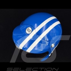 Casque Monte Carlo n° 89 bleu de France / bandes blanches Helmet Helm