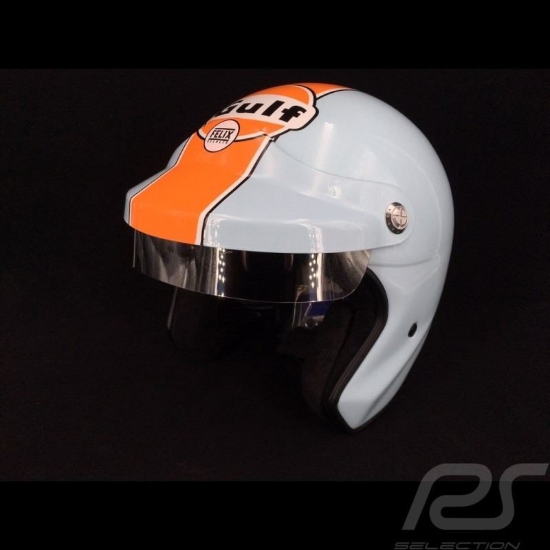 Casque Gulf Le Mans bleu Gulf / orange helmet helm