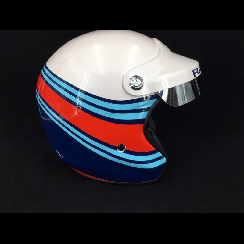 Helmet Martini Racing design metallic white / blue / red