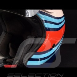 Casque de course vintage trois rayures