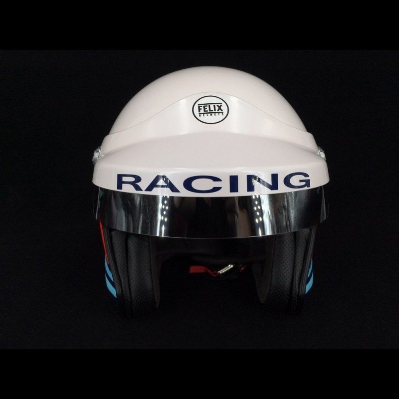 Helm Martini Racing design metallisch weiß / blau / rot