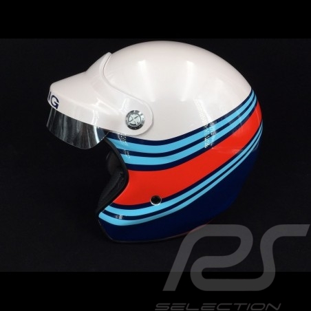 Casque de course vintage trois rayures