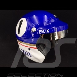 Casque de course vintage trois rayures