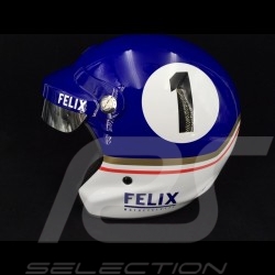 Casque de course vintage trois rayures