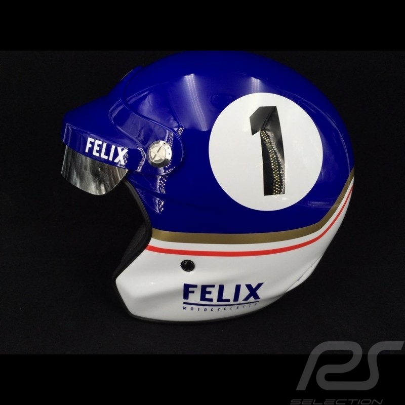 Casque de course vintage trois rayures