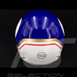 Casque de course vintage trois rayures