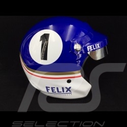 Casque Dakar n° 1 bleu / blanc helmet helm