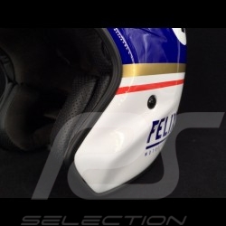 Casque de course vintage trois rayures