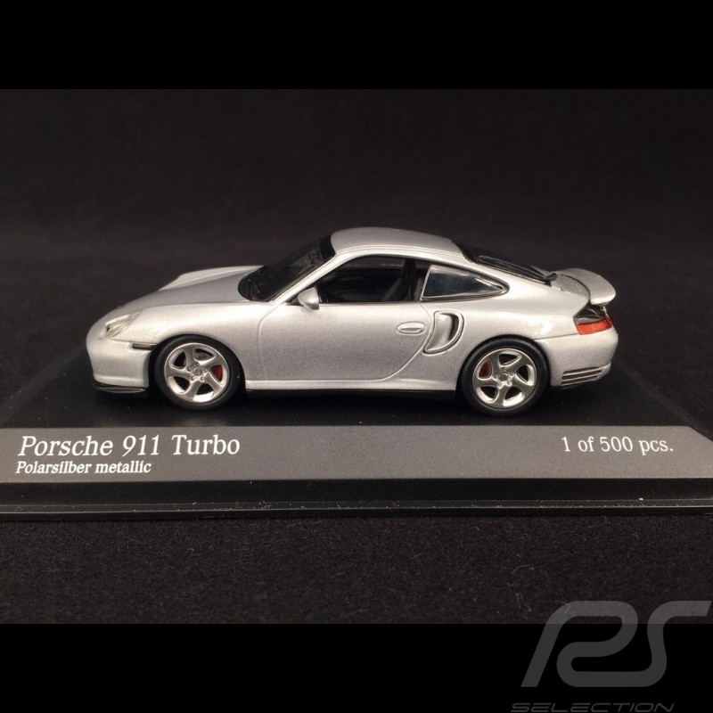 Porsche 911 Turbo type 996 1999 Silver grey metallic 1/43 Minichamps 943069303
