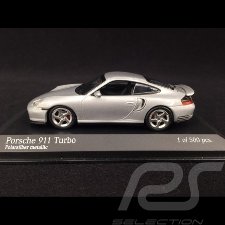 Porsche 911 Turbo type 996 1999 Silver grey metallic 1/43 Minichamps 943069303