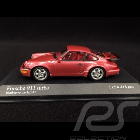 Porsche 911 Typ 964 Turbo 1990 Himbeerrot Perleffekt 1/43 Minichamps 430069108