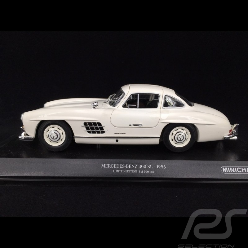 Mercedes 300 SL type W198 portes papillon 1954 Blanc 1/18 Minichamps 110037217