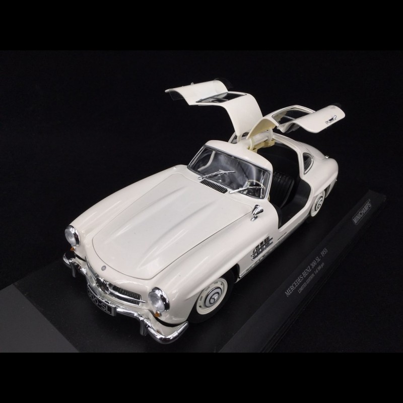 Mercedes 300 SL type W198 gullwing doors 1954 White 1/18