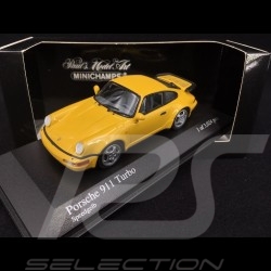 Porsche 911 Turbo type 964 1990 jaune vitesse 1/43 Minichamps 430069110