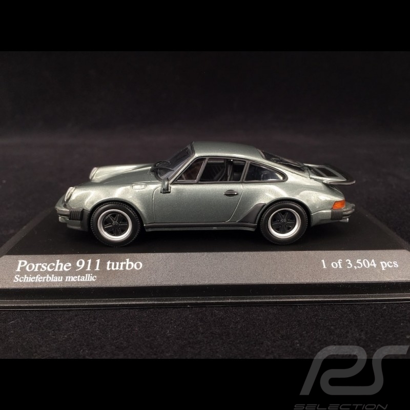 Porsche 911 type 930 turbo 3.0 1977 metallic slate blue 1/43 Minichamps 430069007
