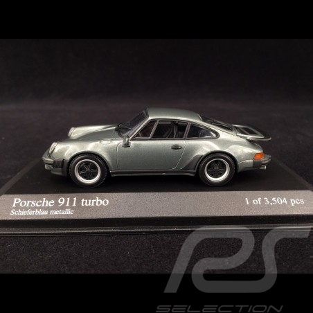Porsche 911 type 930 turbo 3.0 1977 metallic slate blue 1/43 Minichamps 430069007