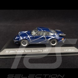 Porsche 911 Type 930 Turbo 3.3 Grand Prix Tennis Stuttgart Edition Bleue 1/43 Minichamps MAP020PTGP17