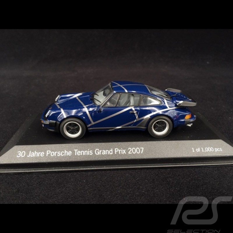 Porsche 911 Type 930 Turbo 3.3 Grand Prix Tennis Stuttgart Edition Blue 1/43 Minichamps MAP020PTGP17