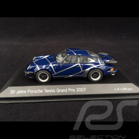 Porsche 911 Type 930 Turbo 3.3 Grand Prix Tennis Stuttgart Edition Blue 1/43 Minichamps MAP020PTGP17