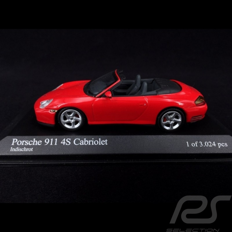 Porsche 911 Typ 996 Carrera 4S Cabriolet 2003 indischrot 1/43 Minichamps 400062831