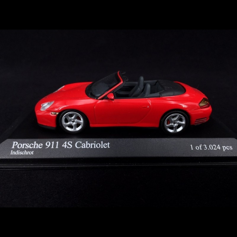 Miniature Porsche 911 996.II Carrera Cabriolet - Minichamps 1/43 - Rouge Indien (Neuf)