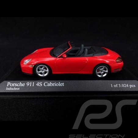 Porsche 911 Type Typ 996 Carrera 4S Cabriolet 2003 rouge indien guards red indischrot 1/43 Minichamps 400062831