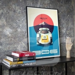Porsche 804 Grosser Preis von Frankreich reproduction d'une affiche originale de Erich Strenger