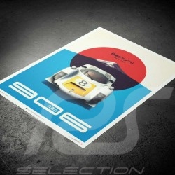 Porsche 804 Grosser Preis von Frankreich reproduction d'une affiche originale de Erich Strenger