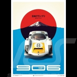 Porsche Poster 906 Carrera 6 n°8 Winner GP Japan Fuji 1967