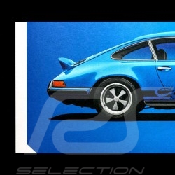 Porsche Poster Affiche Plakat 911 Carrera RS 1973 Bleu Glacier blue blau
