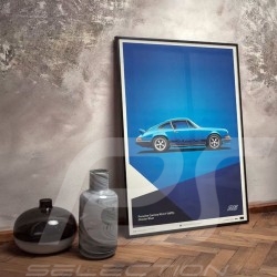 Porsche Poster 911 Carrera RS 1973 Glacier blau