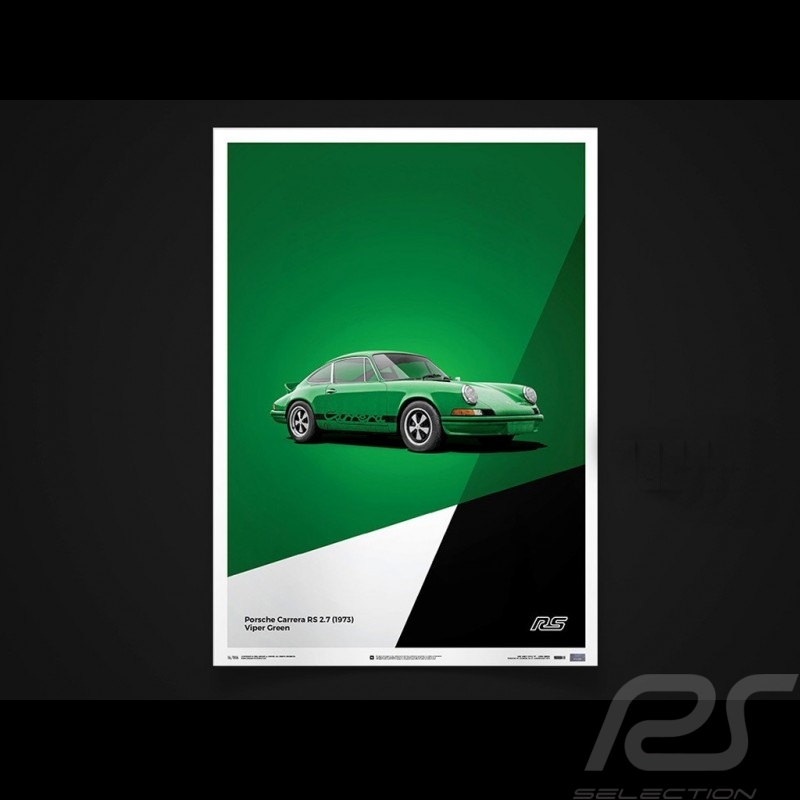 Porsche Poster 911 Carrera RS 1973 Viper green