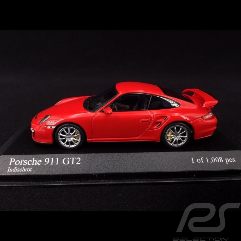 Porsche 911 type 997 GT2 mk 1 2008 Indischrot 1/43 Minichamps 400066301