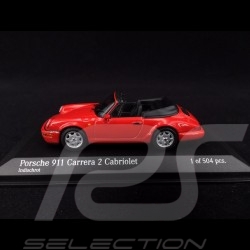 Porsche 964 Carrera 2 Cabriolet 1990 rouge 1/43 Minichamps 430067330