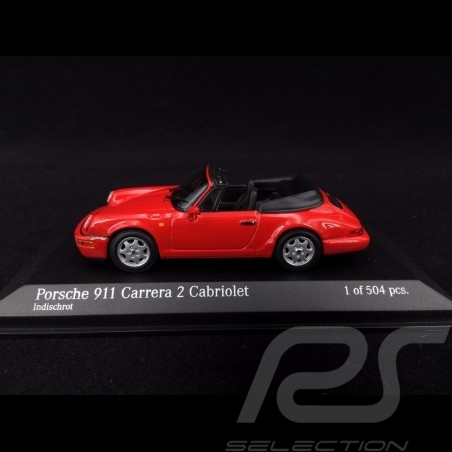 Porsche 964 Carrera 2 Cabriolet 1990 red 1/43 Minichamps 430067330